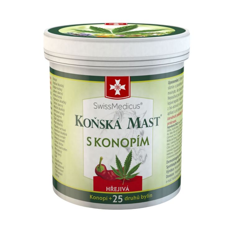 Obrázek Koňská mast s konopím hřejivá 250 ml – SwissMedicus