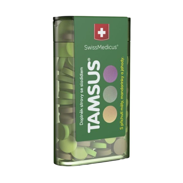 Obrázek SwissMedicus TAMSUS pastilky pro lepší trávení – 40 kapslí – Swiss Medicus