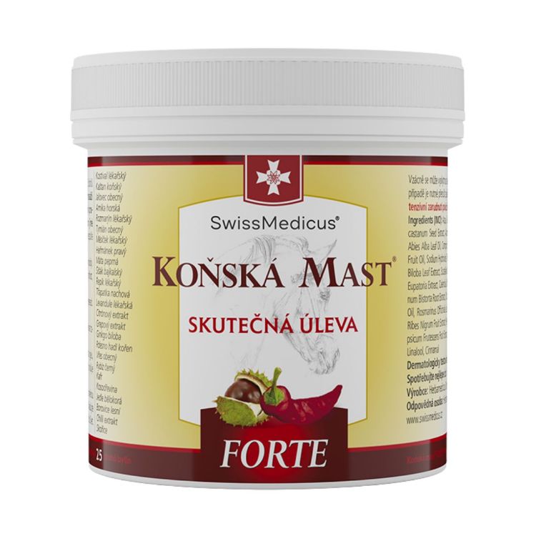 Obrázek Koňská mast FORTE hřejivá - 500 ml - SwissMedicus
