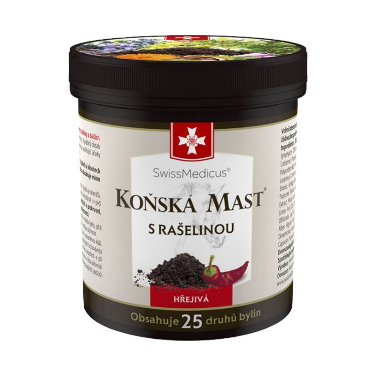 Obrázek Koňská mast hřejivá s rašelinou - 250 ml - SwissMedicus