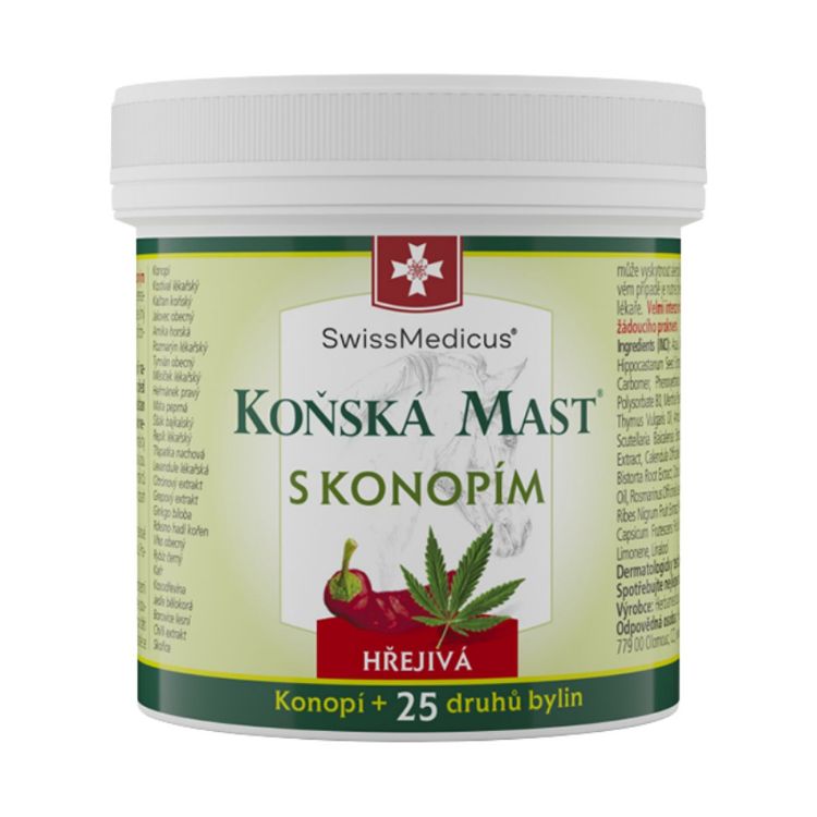 Obrázek Koňská mast s konopím hřejivá - 500 ml - SwissMedicus