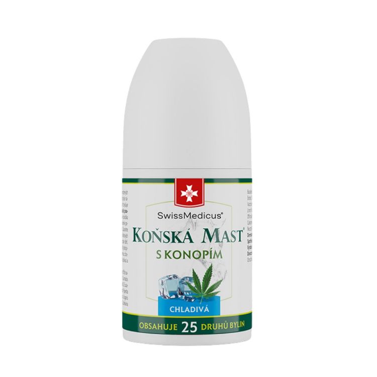 Obrázek Koňská mast s konopím chladivá ROLL-ON - 90 ml - SwissMedicus