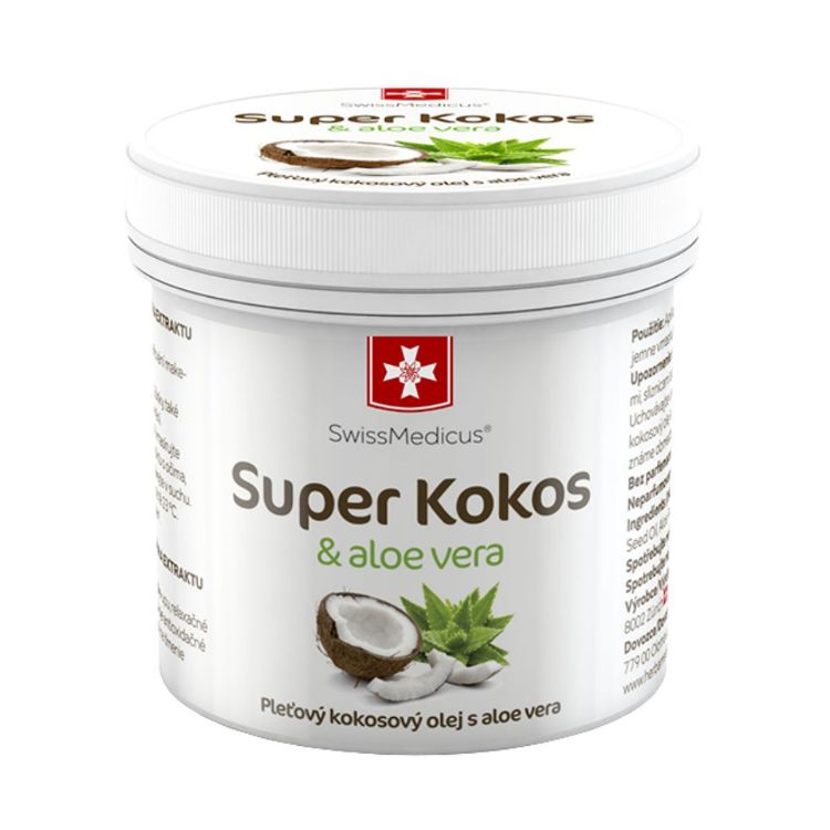Obrázek Super kokos & aloe vera pleťový olej – 150 ml – SwissMedicus