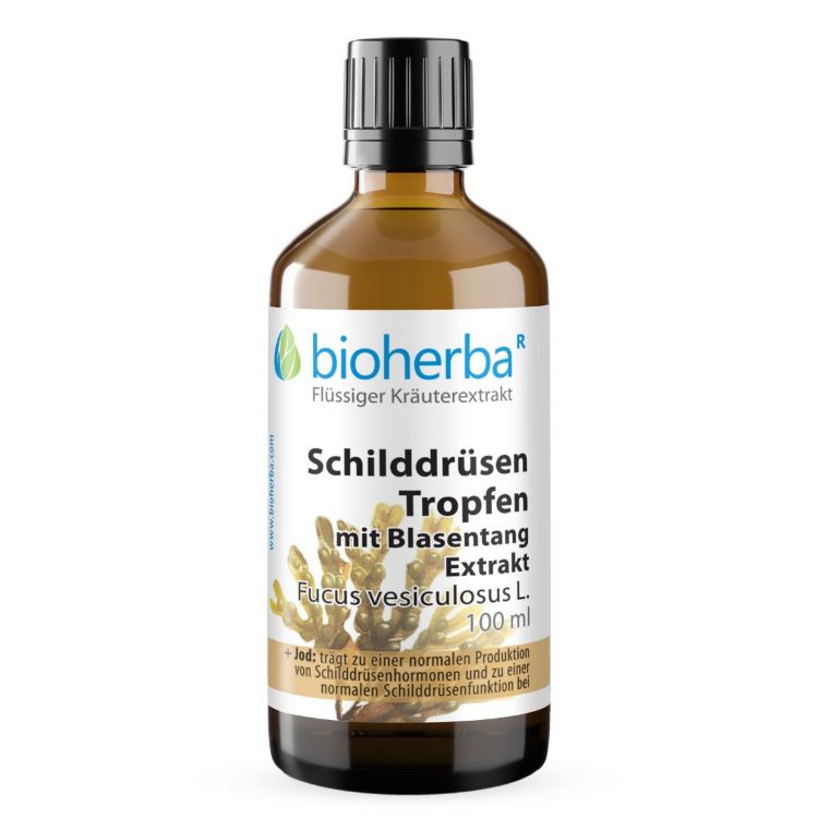 Obrázek Kapky na štítnou žlázu s extraktem z mořské řasy – tinktura – 100 ml – Bioherba