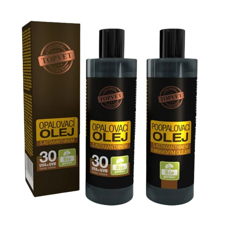 Obrázek Zvýhodněný set na opalování a po opalování: Opalovací olej s astaxanthinem SPF 30 + Olej po opalování – Green idea
