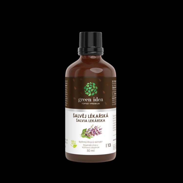 Obrázek Šalvěj lékařská – tinktura – kapky 50 ml – Green idea