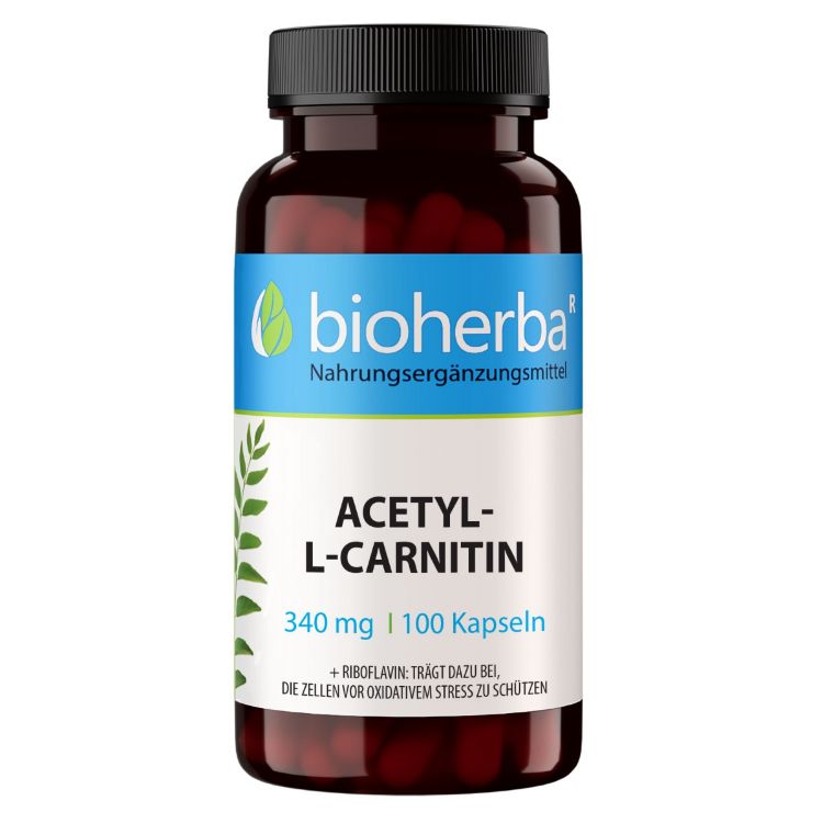 Obrázek Acetyl-L-karnitin 340 mg – 100 kapslí – Bioherba
