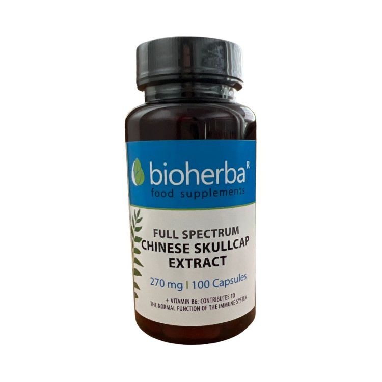 Obrázek Bajkalský šišák extrakt 270 mg – 100 kapslí – Bioherba