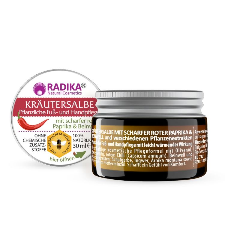 Obrázek Bylinná mast s červenou paprikou a kostivalem - 30 ml - Bioherba