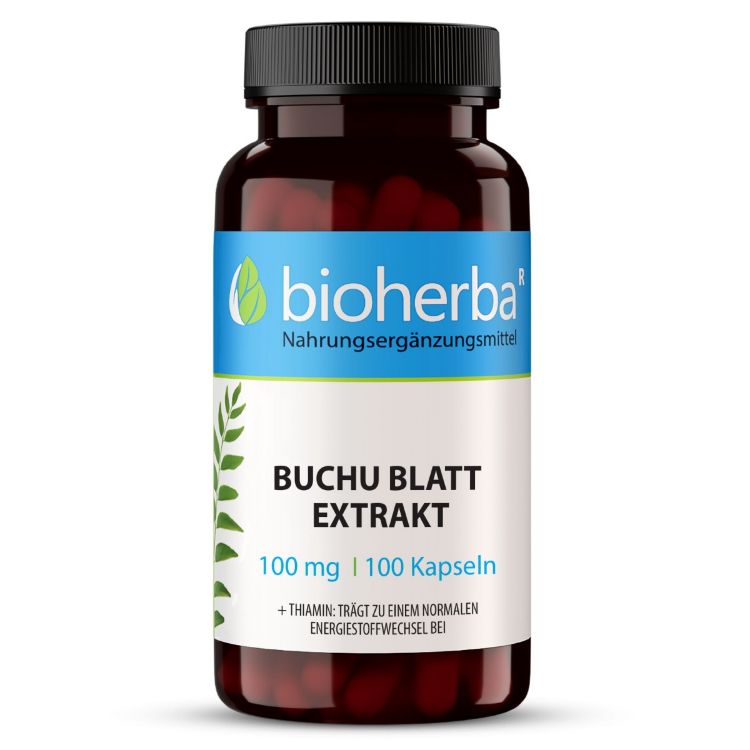 Obrázek Extrakt z listů buchu 100 mg – 100 kapslí – Bioherba