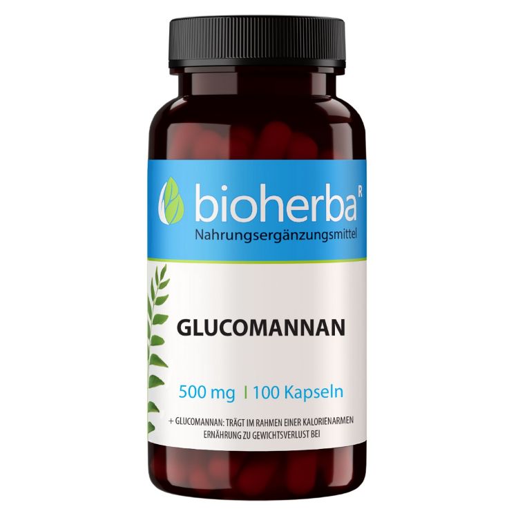 Obrázek Glucomannan 500 mg – 100 kapslí – Bioherba