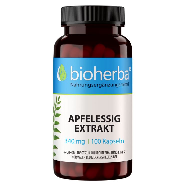Obrázek Jablečný ocet extrakt 340 mg – 100 kapslí – Bioherba