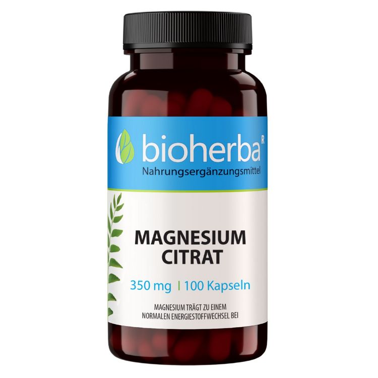 Obrázek Magnesium citrát 350 mg - 100 kapslí - Bioherba