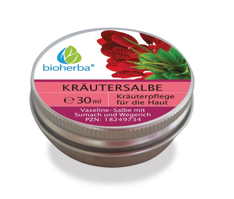 Obrázek Vazelínová bylinná mast se škumpou a jitrocelem - 30 ml - Bioherba