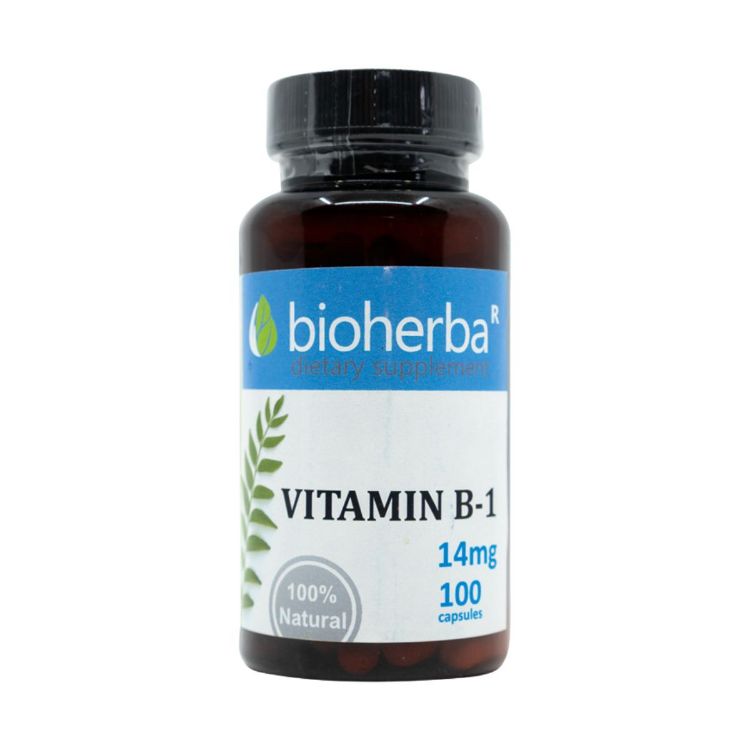 Obrázek Vitamín B1 (Thiamin) 14 mg – 100 kapslí – Bioherba