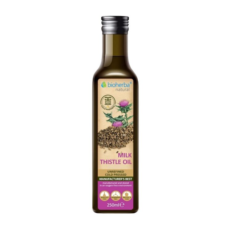 Obrázek Olej z ostropestřce mariánského, lisovaný za studena - 250 ml - Bioherba