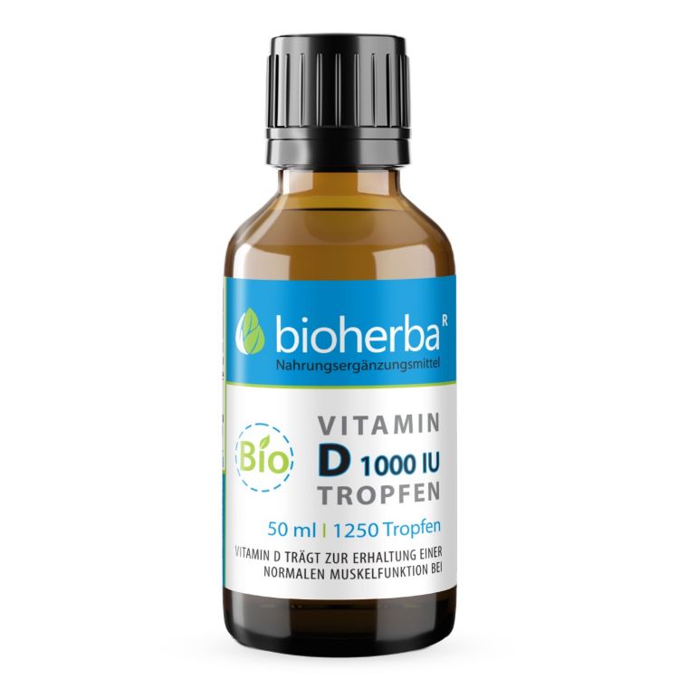 Obrázek Vitamin D kapky 1000 IU (25 mcg) - Bioherba