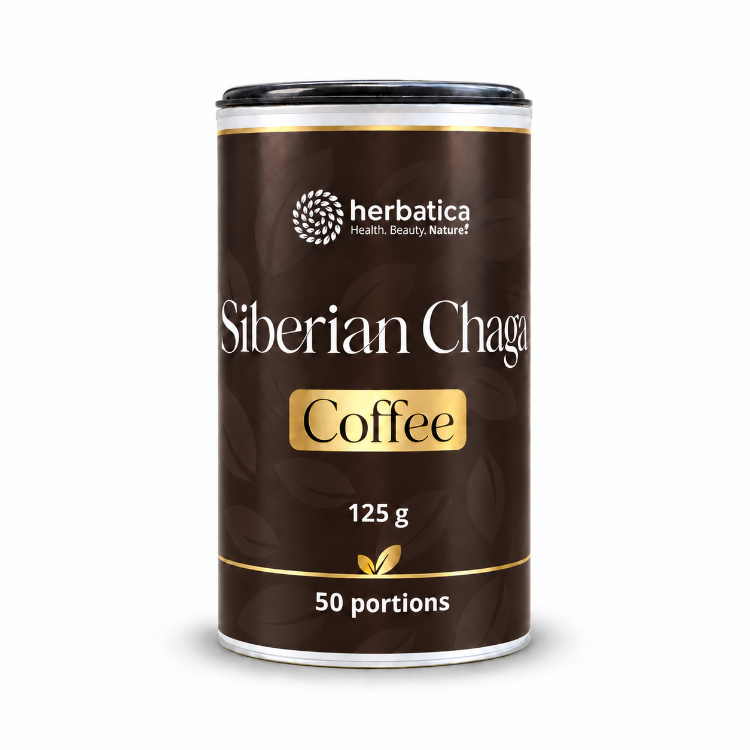 Obrázek Sibiřská čaga s prémiovou instantní kávou arabica - 125 g - Herbatica