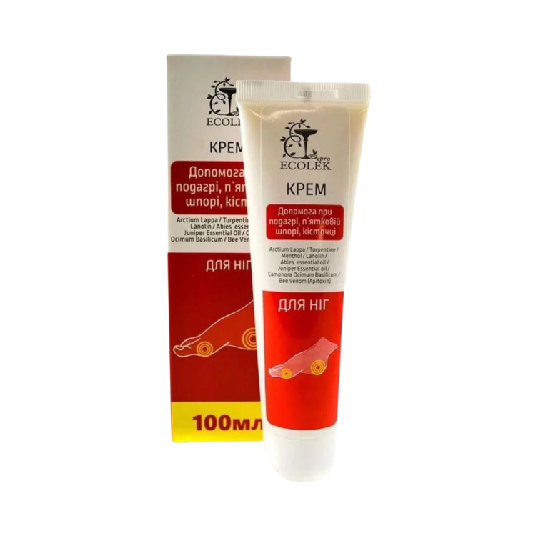 Obrázek Krém pro péči o nohy, patní ostruhy, haluxy a dnu - 100 ml - Ecolek