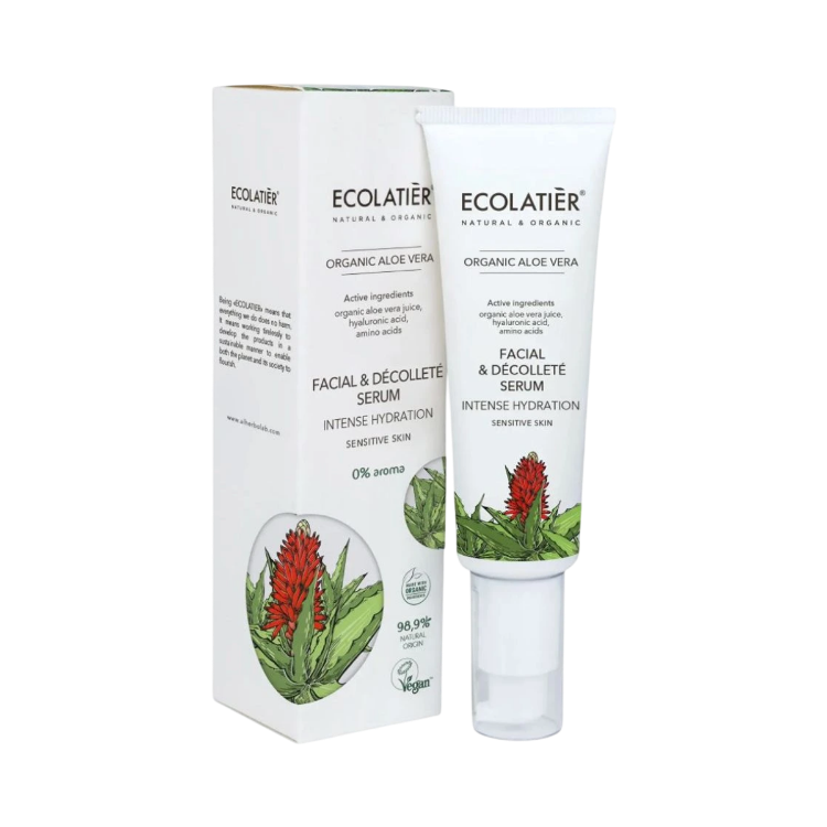 Obrázek Sérum na obličej a dekolt s intenzivní hydratací Organic Aloe Vera - 50 ml - Ecolatier