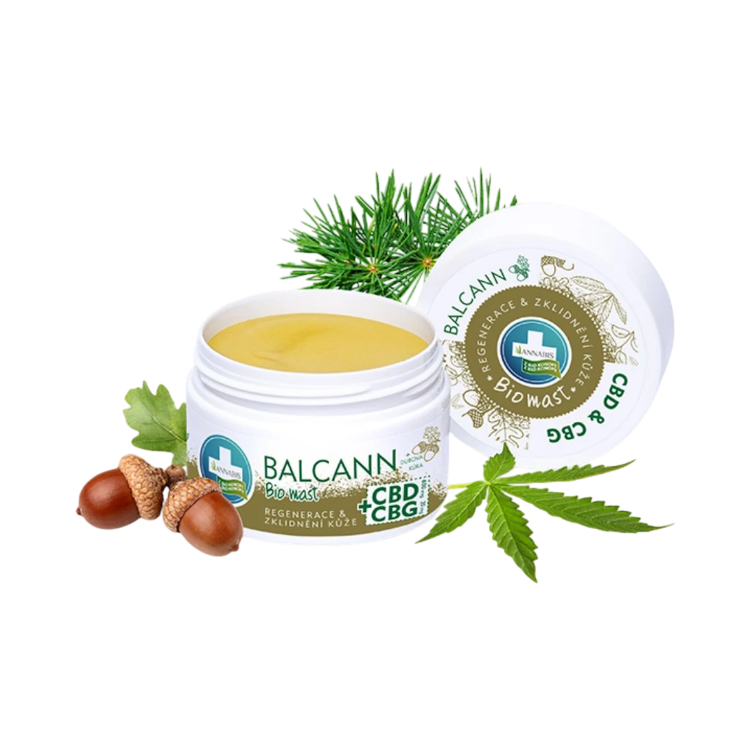 Obrázek BALCANN CBD + CBG BIO konopná mast s dubovou kůrou - 50 ml - Annabis