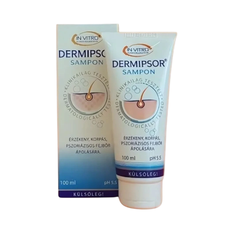 Obrázek IN VITRO Dermipsor šampon – jemná péče o pokožku hlavy při psoriáze a seboroické dermatitidě – 100 ml – InVitro