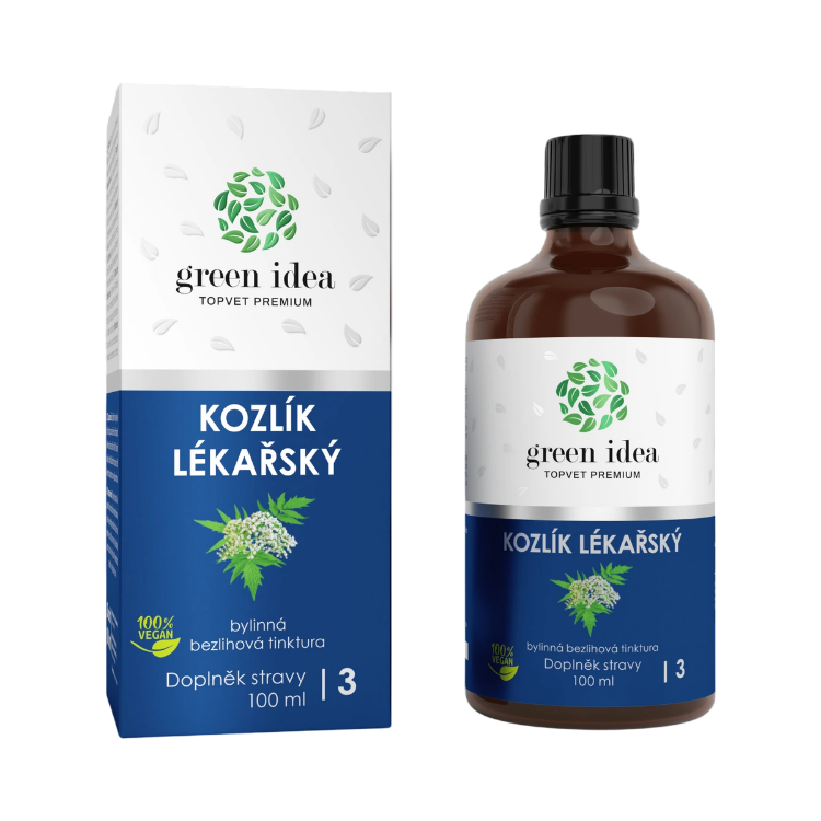 Obrázek Kozlík lékařský – bezlihová tinktura 100 ml – Green idea