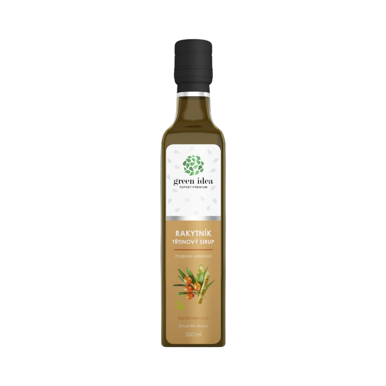 Obrázek Rakytníkový sirup třtinový 250 ml - Green idea