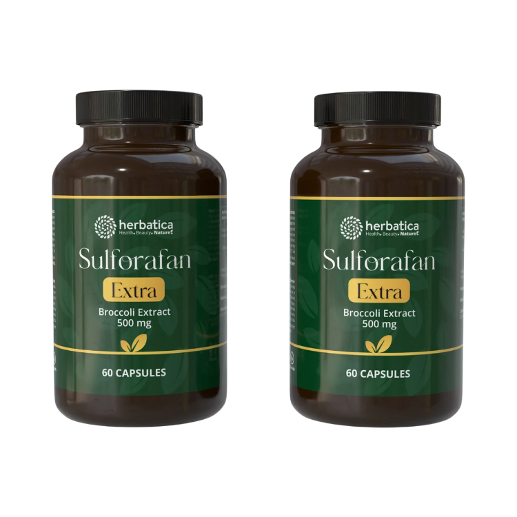 Obrázek Zvýhodněný set: 2× Sulforafan EXTRA – extrakt z brokolice 500 mg, 60 kapslí – Herbatica