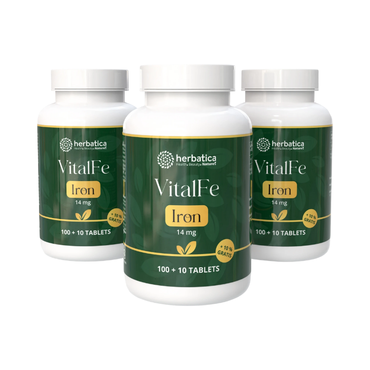 Obrázek Zvýhodněný set: 3× Železo 14 mg – 110 tablet – Herbatica