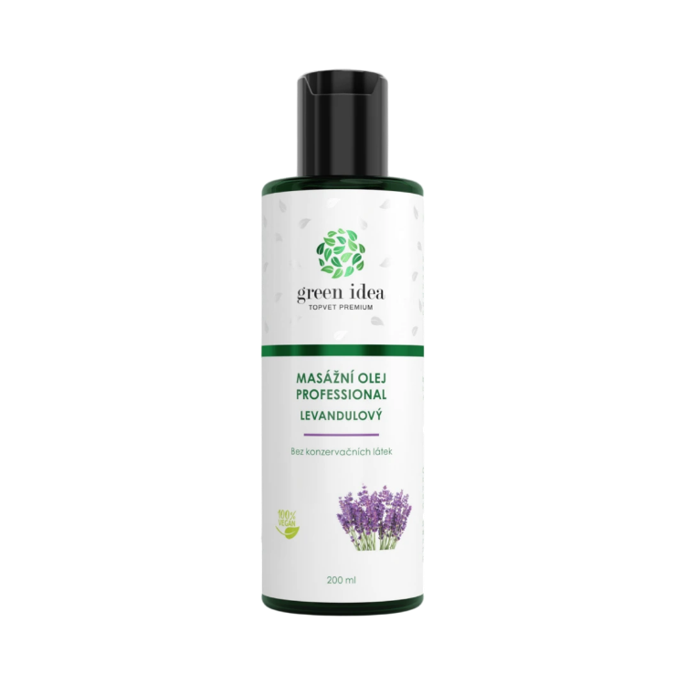 Obrázek Levandulový masážní olej 200 ml – Green idea