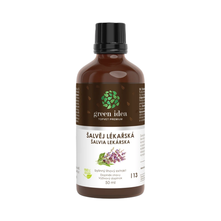 Obrázek Šalvěj lékařská – tinktura – kapky 50 ml – Green idea