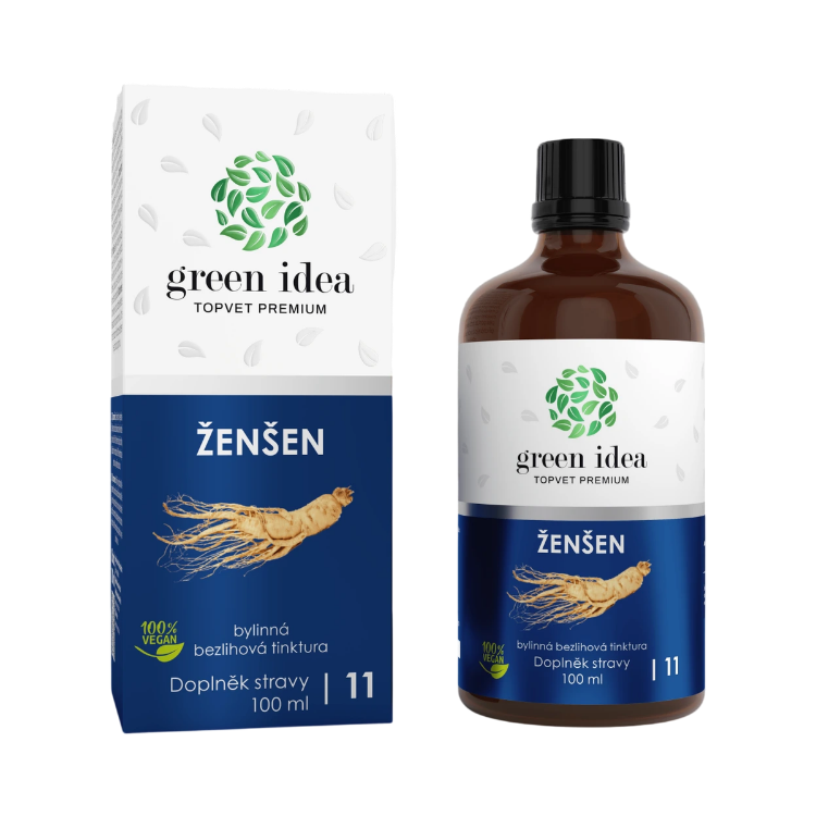 Obrázek Ženšen – bezlihová tinktura – 100 ml – Green idea