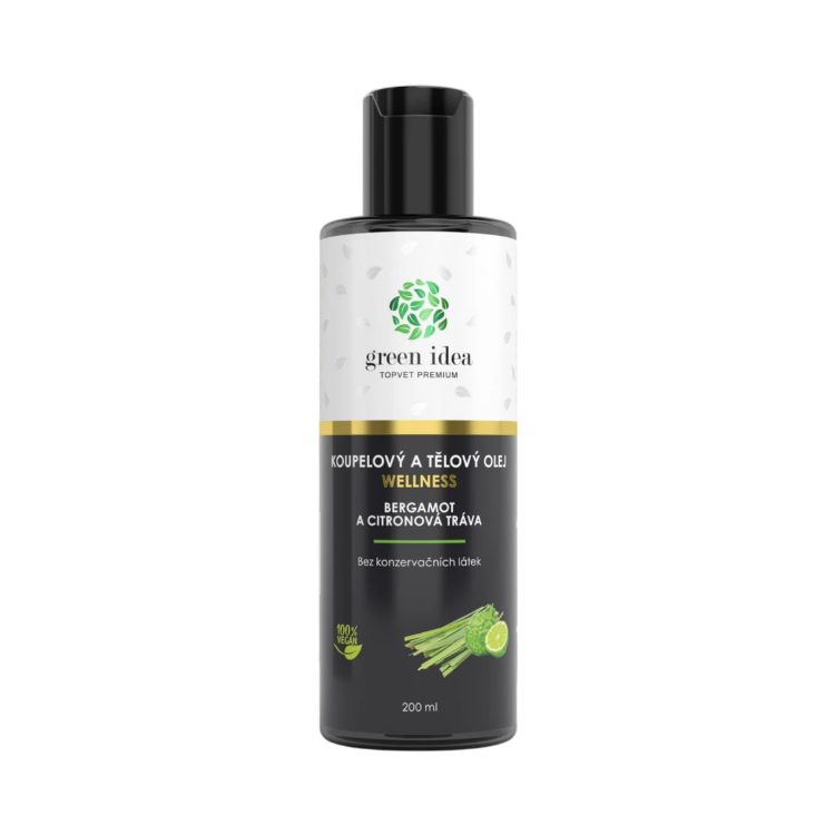 Obrázek Bergamot a citronová tráva – koupelový a tělový olej 200 ml – Green idea