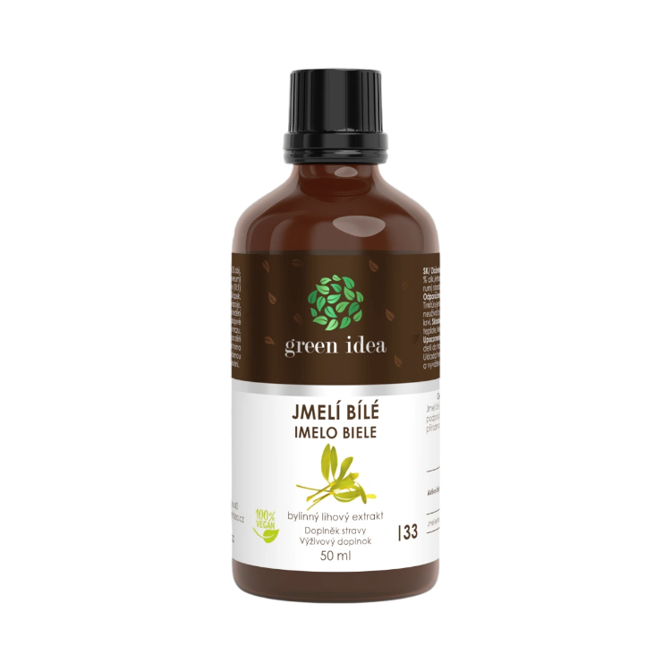 Obrázek Bílé jmelí – tinktura – kapky 50 ml – Green idea