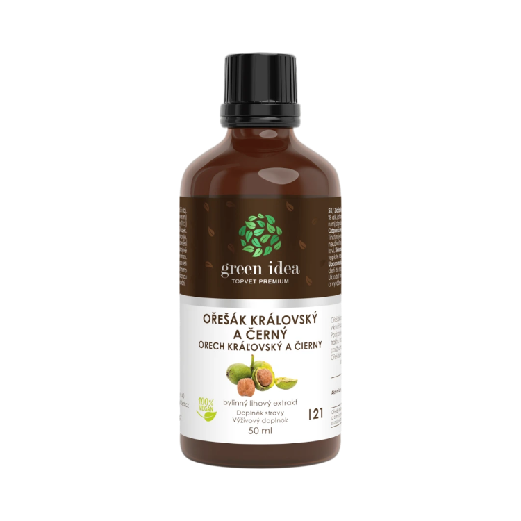 Obrázek Ořešák královský – tinktura – kapky 50 ml – Green idea