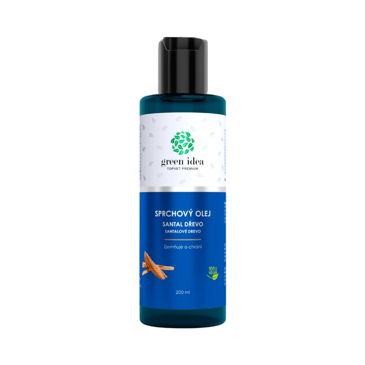Obrázek Sprchový olej – Santalové dřevo 200 ml – Green idea