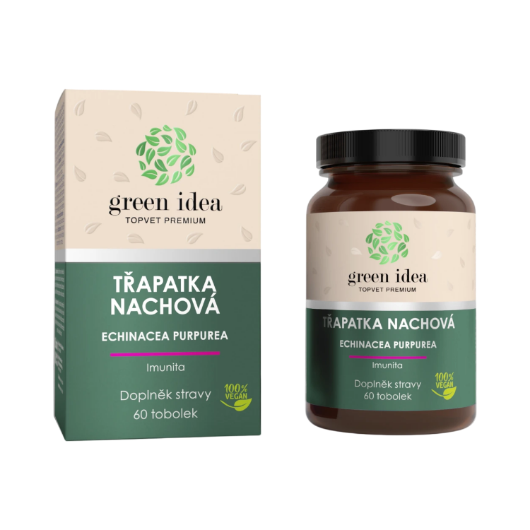 Obrázek Echinacea – bylinný extrakt – 60 kapslí – Green idea