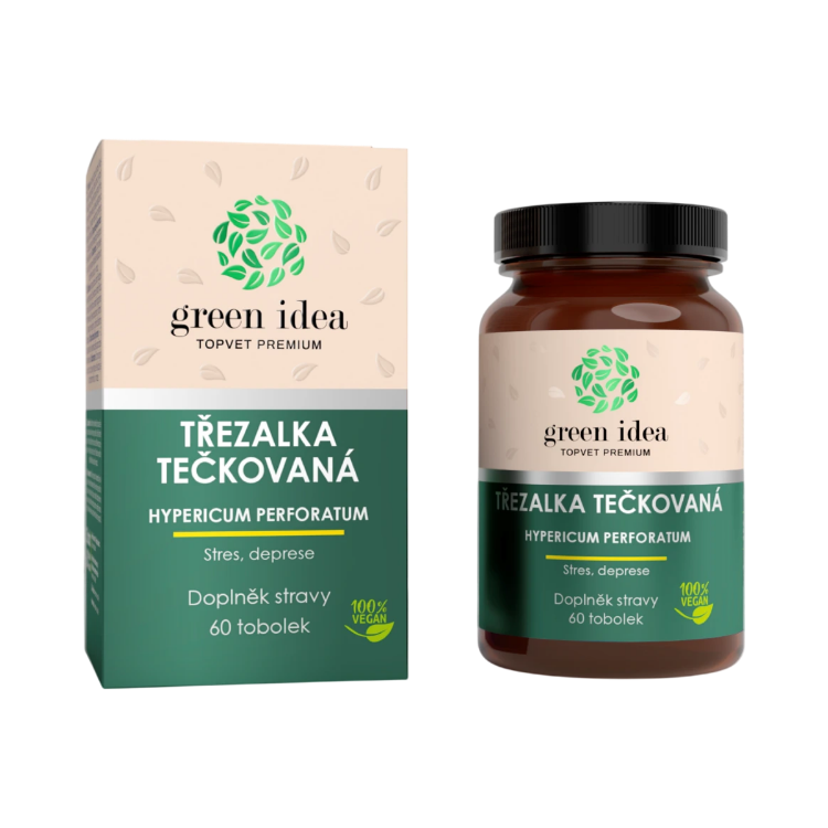 Obrázek Třezalka tečkovaná – bylinný extrakt – 60 kapslí – Green idea