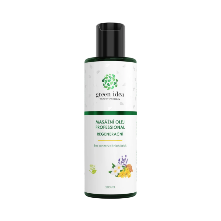 Obrázek Regenerační masážní olej 200 ml – Green idea