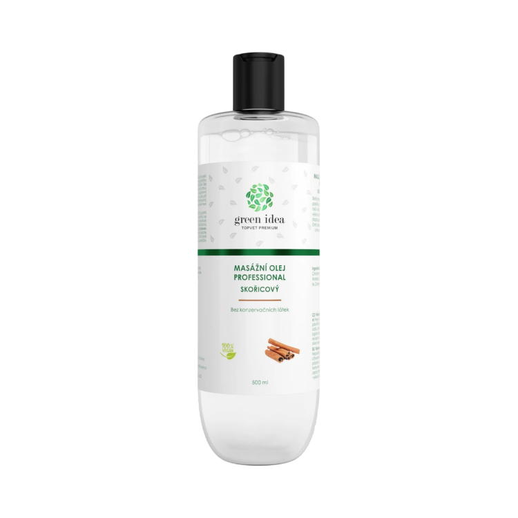 Obrázek Skořicový masážní olej 500 ml – Green idea