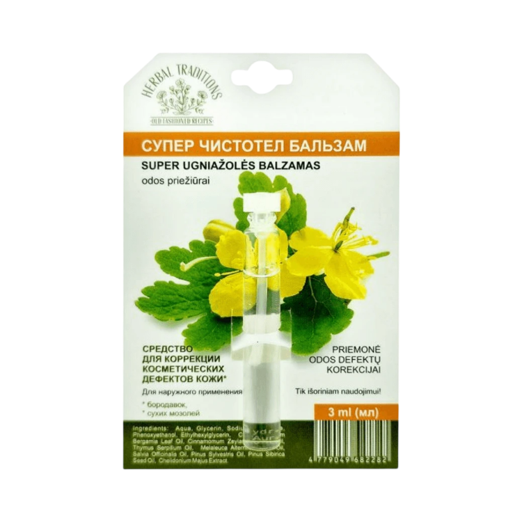 Obrázek Extra účinný vlaštovičník – kosmetický přípravek na bradavice – 3 ml – Herbal Traditions