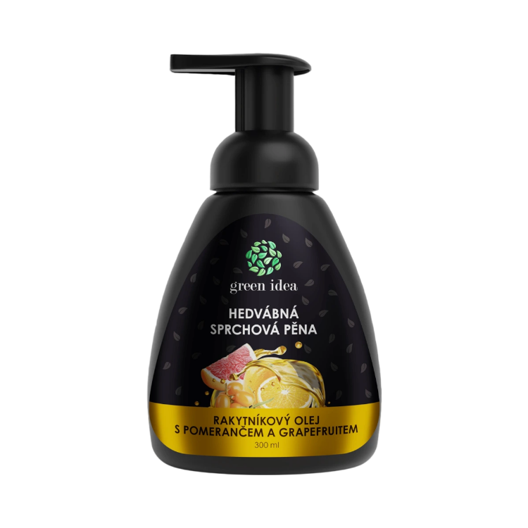 Obrázek Hedvábná sprchová pěna rakytníkový olej s pomerančem a grapefruitem 300 ml - Green idea