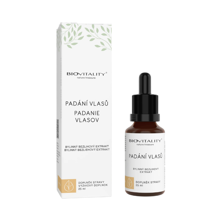 Obrázek Vypadávání vlasů – bezalkoholová tinktura – kapky 25 ml – Green idea