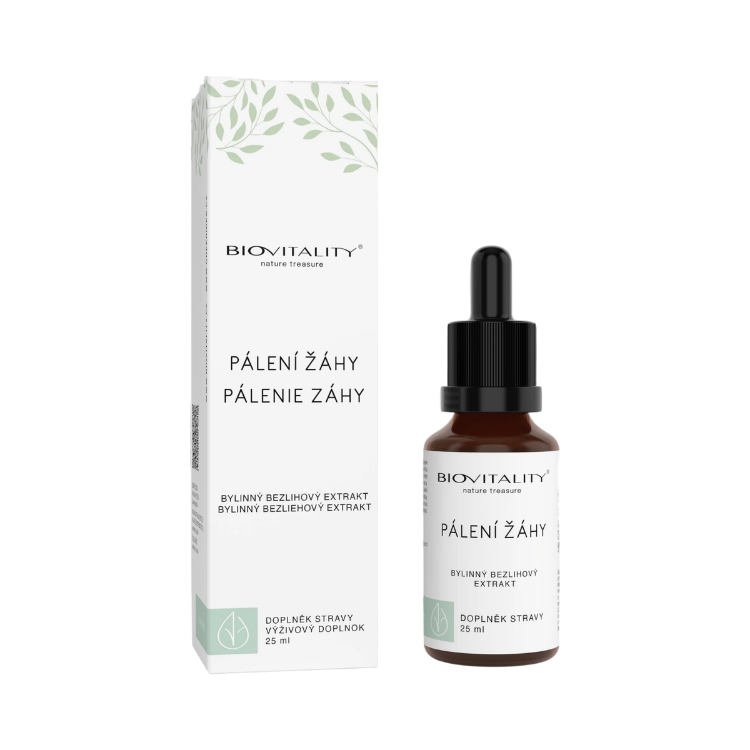 Obrázek Pálení žáhy – bezalkoholová tinktura – kapky 25 ml – Green idea