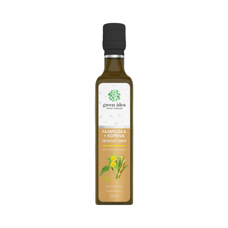 Obrázek Pampeliška + kopřiva třtinový sirup 250 ml - Green idea