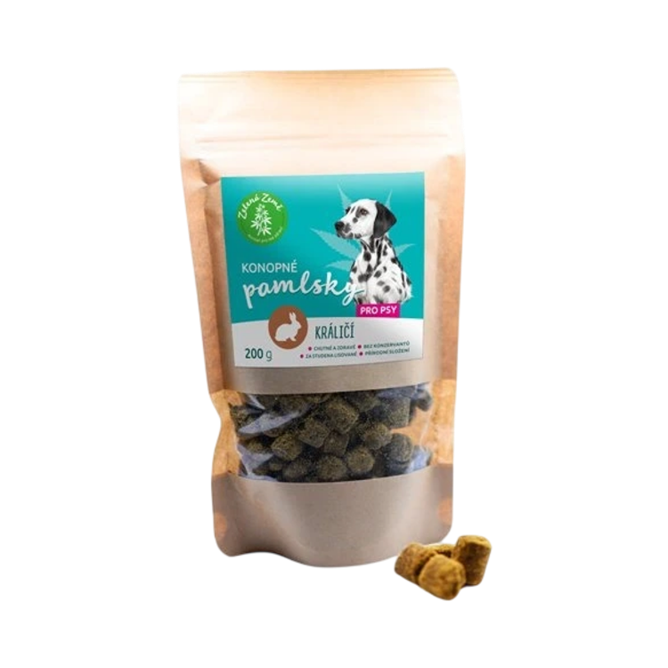 Obrázek Konopné pamlsky pro psy – králičí příchuť - 200 g - Zelená Země