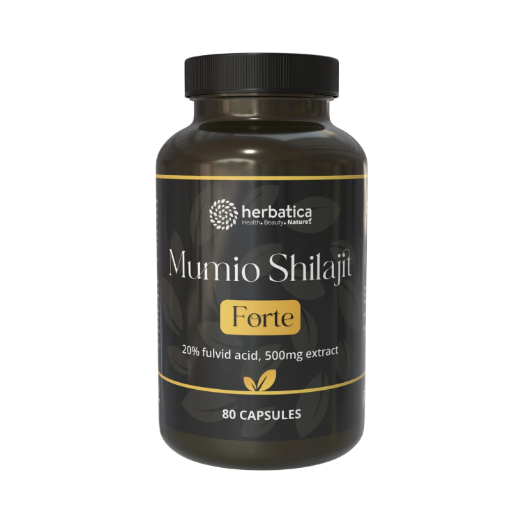 Obrázek Mumio Shilajit Forte – 80 kapslí – Herbatica