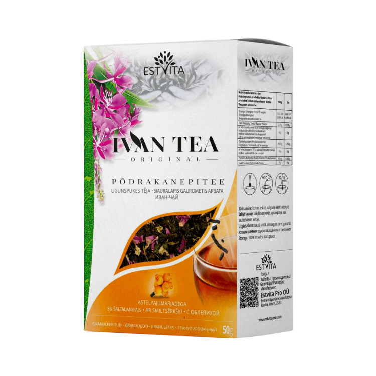 Obrázek Ivan čaj (vrbovka úzkolistá) s rakytníkem – 50 g – Estvita