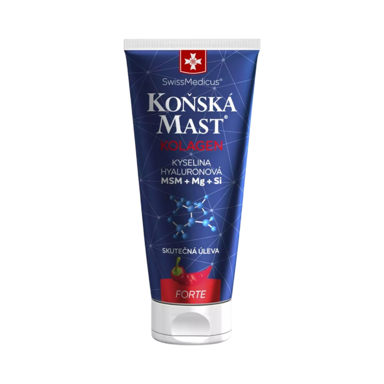 Obrázek Koňská mast s kolagenem forte hřejivá 200 ml – SwissMedicus